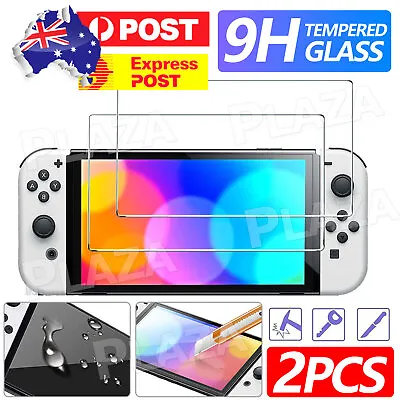 2x Tempered Glass Screen Protector Film Guard For Nintendo Switch OLED Console • $4.95
