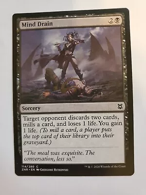 MTG Magic The Gathering Card Mind Drain Sorcery Black Zendikar Rising 2020 • $7.96