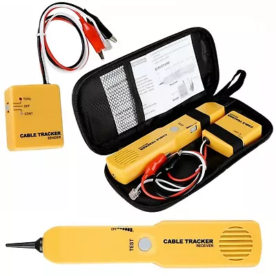 Network RJ11 Line Finder Cable Tracker Tester Sender Wire Tracer+Tool Bag Pouch • $15.99