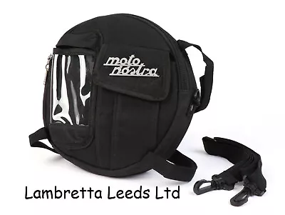 Lambretta & Vespa Spare Wheel Bag Moto Nostra Black Classic .waxed Canvas . • £32.95