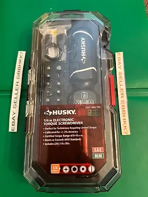 Husky 1/4 Inch Electronic Torque Screwdriver 10-40 Inch Pounds New Free Shipping • $79.99