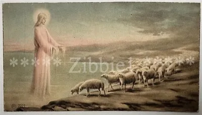 Jesus The Good Shepherd Vintage Holy Devotional Card. • $5.50