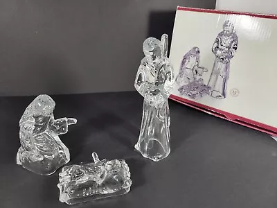 Celebrations By Mikasa Nativity Figurine Set Of 3 Lead Crystal Glass Figurines • $24.99