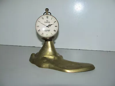 £127.31 • Buy Vintage Omega Style Wind-Up Ball Clock Mounted On A Brass Stand Working 