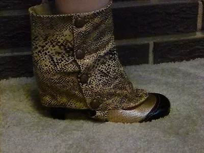 OOAK Steampunk Alligator Style Spats (cosplay Perfect High-heeled Style) • $8.50