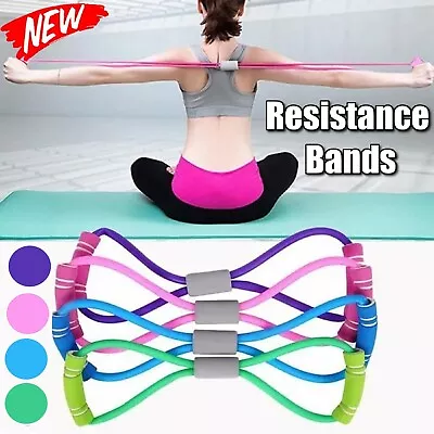Resistance Bands Chest Expander Elastic Rope Yoga Home Gym Fitness Exercise • $10.99