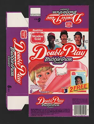 1986 Meadow Gold Double Play Ice Cream Box – McGee Schmidt Boggs  #L229 • $14.99