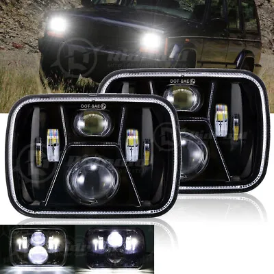 2x 120w 5x7'' 7x6'' LED Headlight Hi-Lo Beam Projector For Jeep Cherokee XJ YJ • $59.80