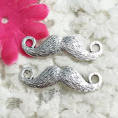 Free Ship 60 Pcs Antique Silver Mustache Connectors 32X9MM H-325 • $5.94