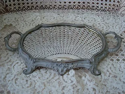 Gorgeous Old French Ornate Plateau Mirror Tray From France **shabby** • $399.99