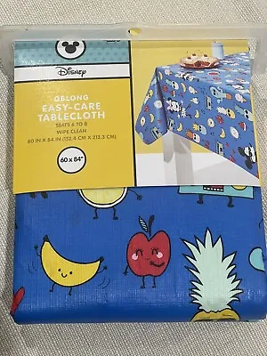 Mickey Mouse Disney Tablecloth Vinyl Dancing Fruit  60x84  New • $18.60