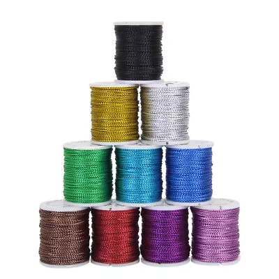 10 Rolls Mixed Color Multifunctional String Metallic • £7.70