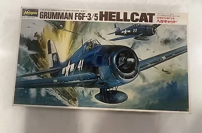 VINTAGE Minicraft Hasegawa Grumman F6F-3/5 Hellcat JS-081 1/32 Model Kit 1973 • $38