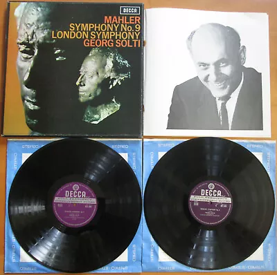 SET 360-1 WB Mahler Symphony No. 9 Georg Solti EXCELLENT 2xLP Decca ED3 Box Set • £30