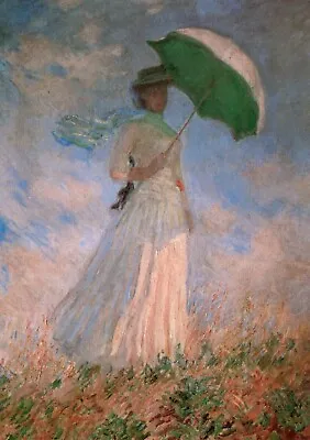 Claude Monet Blank Note Cards - Woman With Umbrella Right - Set Of 4 • $9.99