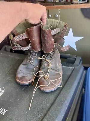 WW2 U.S. Army Double Buckle Combat Boots Size 10 1/2 Original. • $60