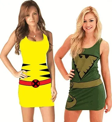 Juniors Marvel Comics X-Men Wolverine Phoenix Sexy Superhero Tank Dress Dresses • $17.95