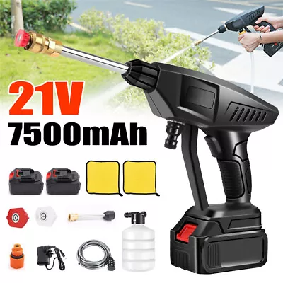 £42.99 • Buy 2 Battery Portable Cordless Car High Pressure Washer Jet Water Wash Cleaner Gun