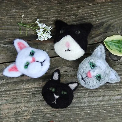 Needle Felt Cat Brooch Various Designs To Buy Separately  • £7