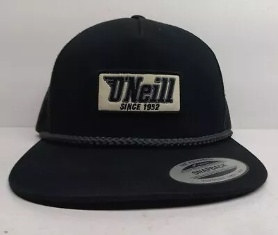 ONEILL Since 1952 Snapback Flat Brim Baseball Cap Hat Black  • $9.99