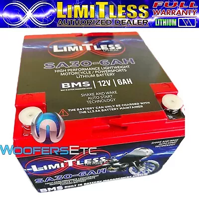 Limitless Lithium Sa30-6ah 30 Case Shake Awake Motorcycle Power Sports Battery • $349