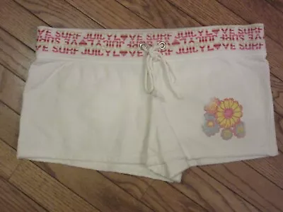 Vintage Juicy Couture  Y2k  White Knit Spell-out Shorts~large • $34.99