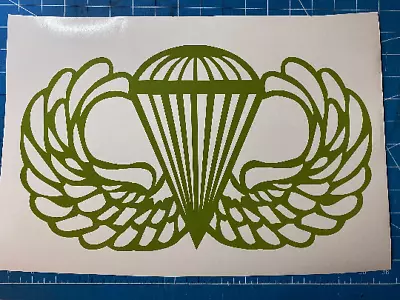 Airborne Parachutist Qualification Badge Jump Wings Vinyl Decal • $4.99