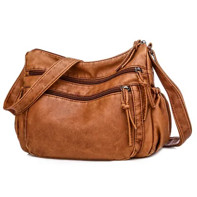 Women Soft PU Leather Crossbody Sling Bag Purse Lightweight Vintage Shoulder Bag • $15.99