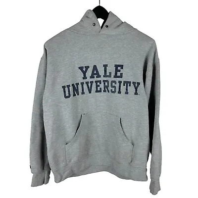 Vintage Y2K Jansport Yale University Grey College Pullover Hoodie Size M • $18.74