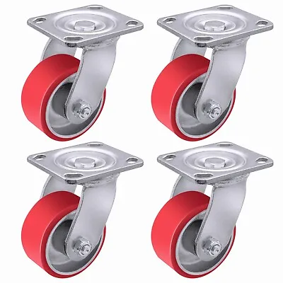 4 X 2  Heavy Duty Casters - Polyurethane Caster With Capacity Up To 800-3000 LB • $28.80