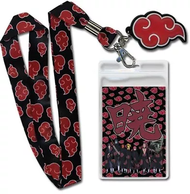 Naruto Shippuden Akatsuki Cloud Anime Lanyard Neck Strap Id Holder • $14.95