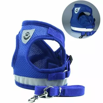 Dog Pet Harness Adjustable Control Vest Dogs Reflective XS S M L XL & Leash Set • $8.27