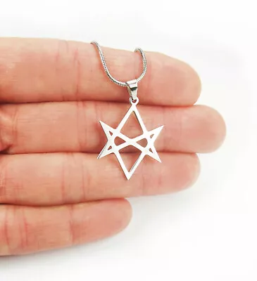 Unicursal Hexagram Necklace Seven 7 Pointed Star Stainless Steel Charm Pendant N • $12