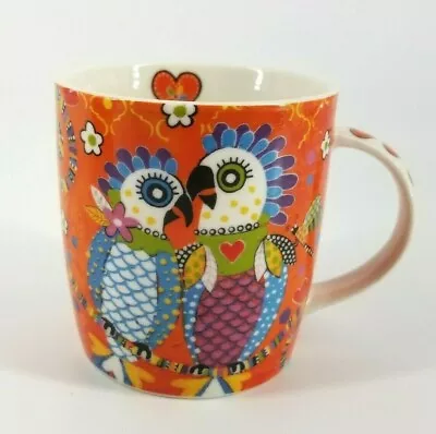 Maxwell & Williams Love Hearts Parrots Birds Fan Club Coffee Mug Donna Sharam • $20