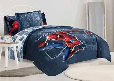 Disney MARVEL Spider-Man 8PC Full Bed Set Reversible Comforter + Shams + Sheets • $70