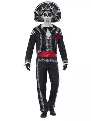 Day Of The Dead Senor Bones Skeleton Mexican Costume Halloween Fancy Dress • $76.95