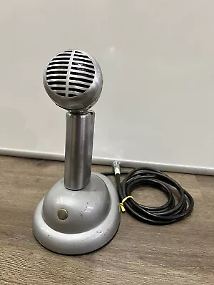 VTG Shure 440 SL Bullet Desk Microphone W/ S36 Stand Hand Control Silver 1950's • $119.99