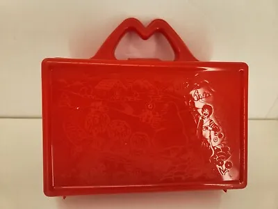 Vintage 1988 McDONALDS Red Happy Meal On The Go Lunch Box Pencil Case 80s • $8.99