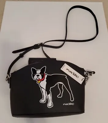 Marc Tetro French Bulldog Crossbody / Shoulder Bag Handbag Black & White NWT • $45