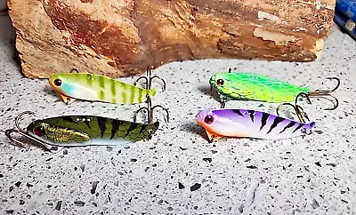 Vibrating Blade Baits 1/2oz Custom Paint Fishing Lures Sonar Four Bait Lot • $18.95