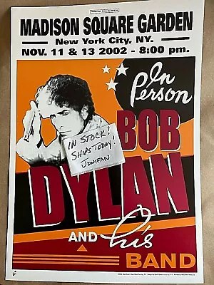 Bob Dylan Msg Madison Square Gardens Ny 2002 Orig Concert Poster Boxer Style  • $47.77