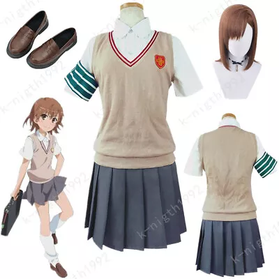 Anime A Certain Scientific Railgun Misaka Mikoto Cosplay Costume School Uniform • $22.88