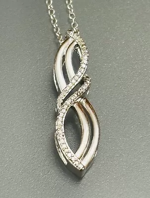 Zales 926 Sterling Silver Necklace With Infinity/Eternity Pendant - Mothers Day • $44.99