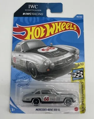 Hot Wheels 2021 Mercedes Benz 300 SL HW Speed Graphics 9/10 Silver New On Card  • $2.99