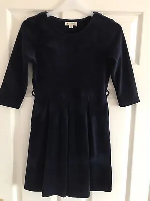 Yumi Girls Dark Blue Soft Velour Dress  9-10 Years • £4.99