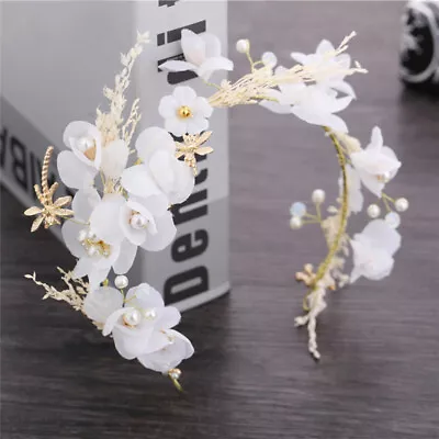  Hair Accessories Headbands With Pearls Bridal Tiara Bride Wedding Dress • £9.69