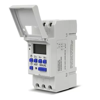 £14.83 • Buy Electronic Programmable DIN Timer Switch LCD SPDT 16A 3600W Rechargable Battery