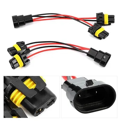 ✧ 2Pcs 9005/9006 Male To Female One To Two Splitter Wires Harness For Car • $7.51