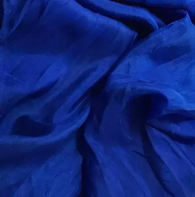 Hand Dyed Sapphire Blue China Silk HABOTAI Fabric • $11.99