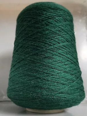 £17 • Buy 500g 4PLY PURE NEW WOOL HAND & MACHINE KNITTING YARN CONE GREEN GOODWOODMW5